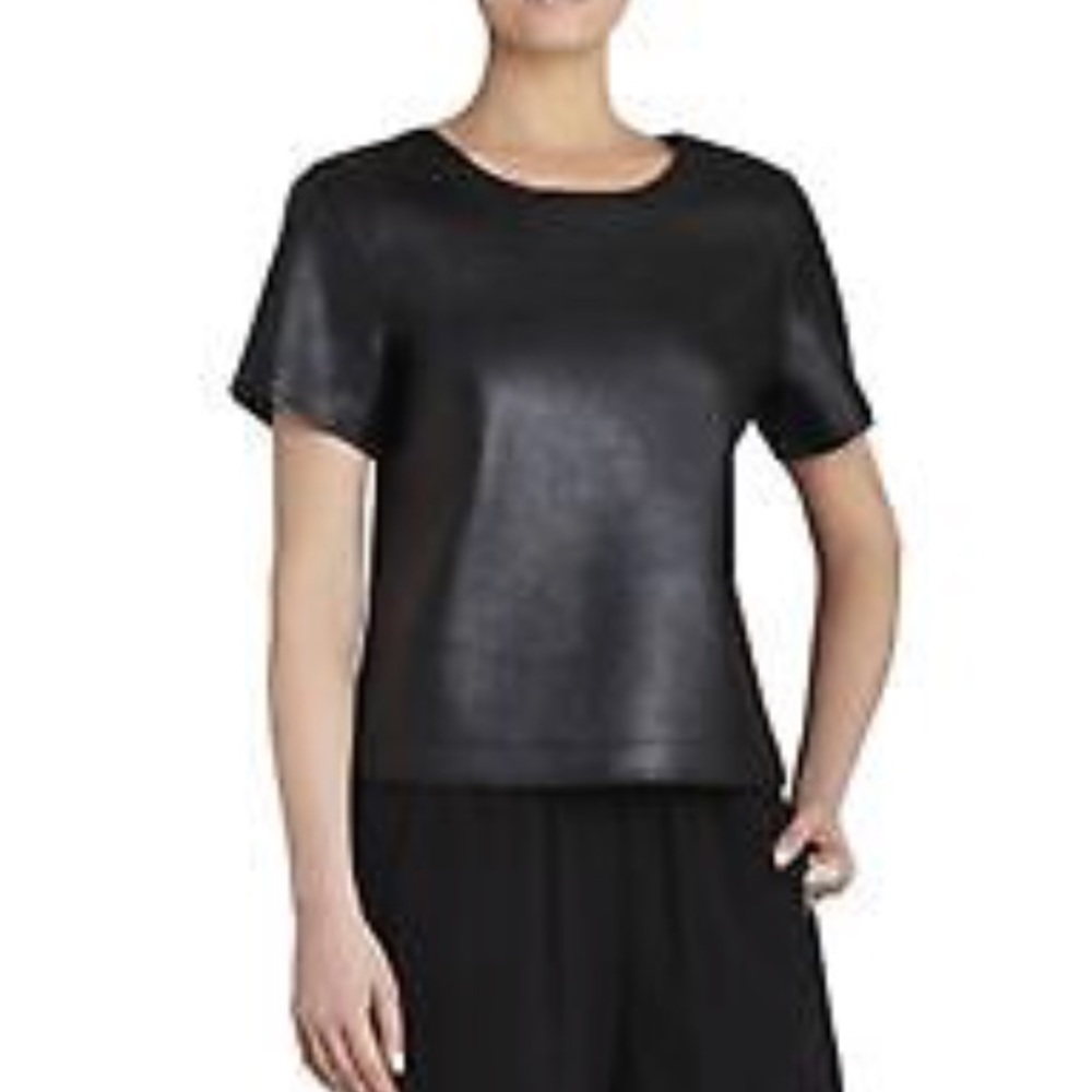 BCBG MAXAZRIA Black Beata Short-sleeve Top - S
